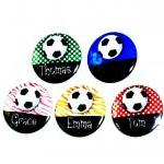 Pinback Button Badges - Soccer Name Badges- 3..