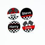 Pinback Button Badges - Racing Driver Name Badges..