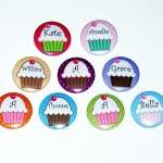 Pinback Button Badges - Cupcake Name Badges - 3..