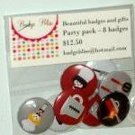 Pinback Button Badge Party Pack Of 8 - My Kitchen..