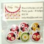 Pinback Button Badge Party Pack Of 8 - Ladybugs -..