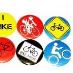 Bike, Bicycle, I Bike Fridge Magnets By Badge..