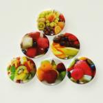 Fridge Magnets - Fruit Salad - Set Of 6..