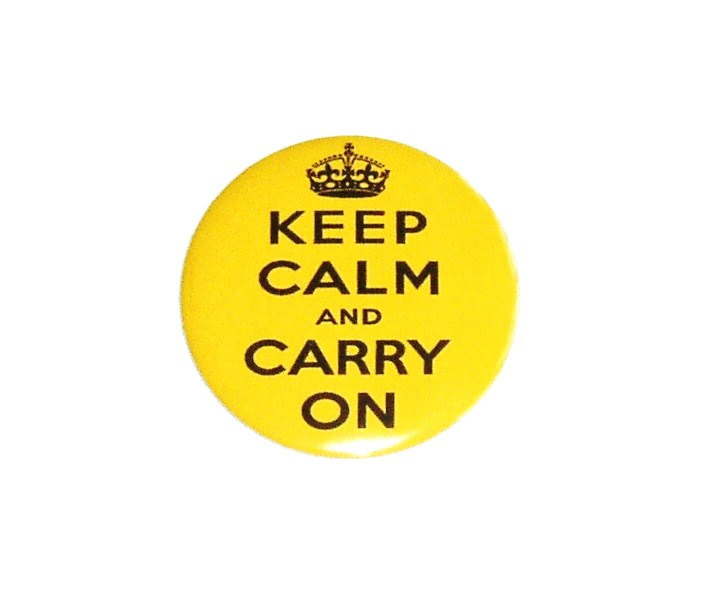 Keep Calm Yellow Pocket Mirror