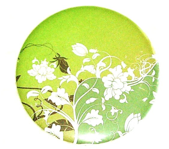 Pocket Mirror - Green Floral Pocket Mirror