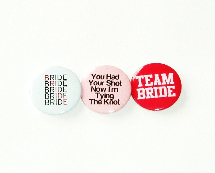 Pinback Button Badges Bachelorette / Hens Night Party Pack Of 12 Badges