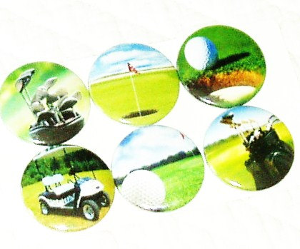 Fridge Magnets - Golf - Set Of 6 Refrigerator Magnets