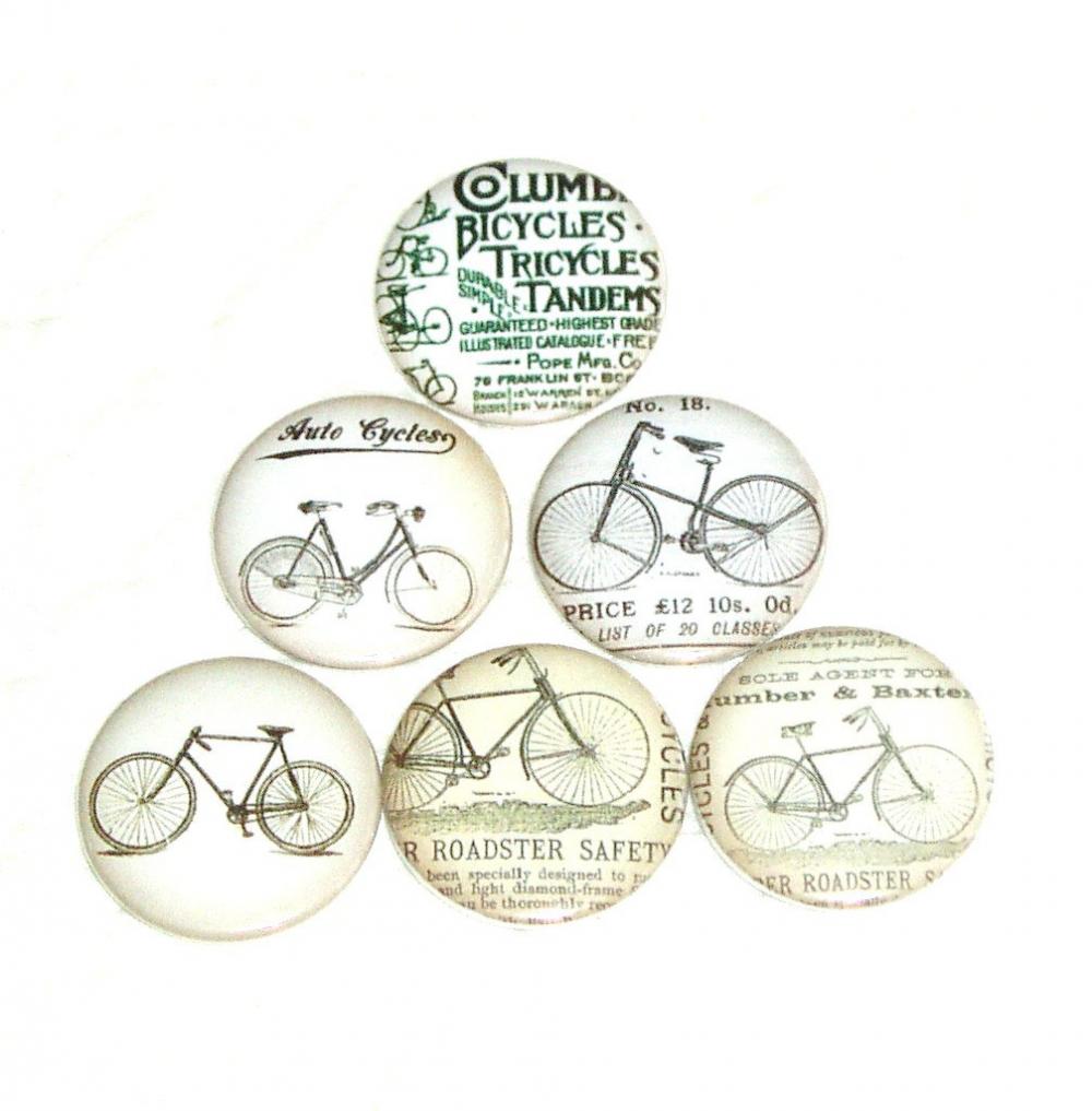 Vintage Bike, Bicycles Fridge Magnets Vintage Bicycles Refrigerator Magnets Set Of 6